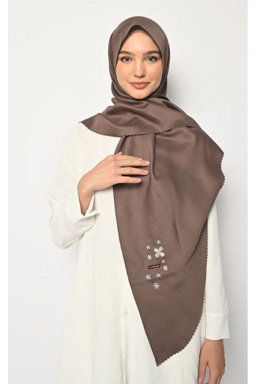 Pasmina Oval Azzura Instan Lasercut Rosewood